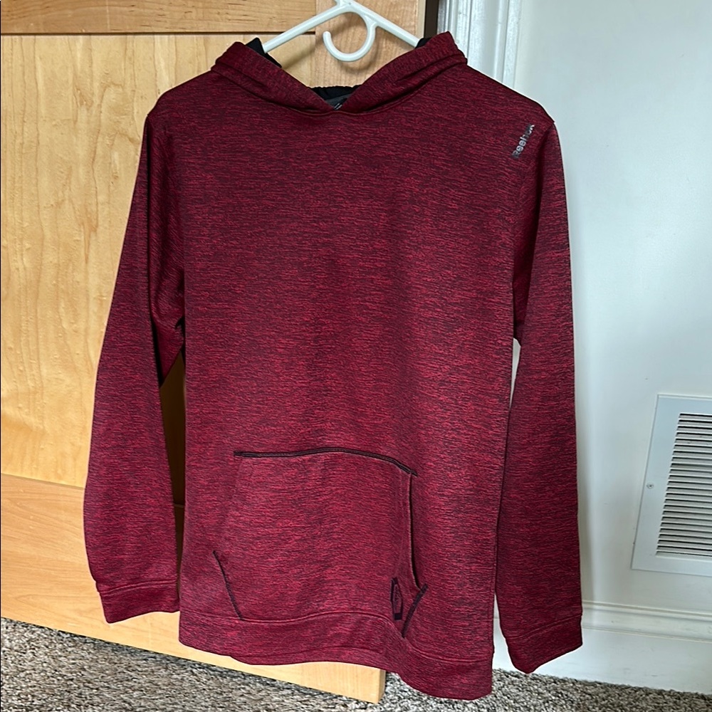 Reebok Men's Red Hoodie Sweatshirt- size XL